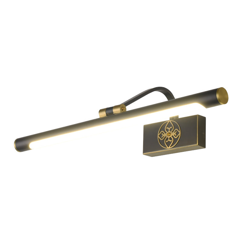 Skørter | Traditional Tube Vanity Lighting Ideas Metal Rotatable LED Wall Lamp in Gold-Black