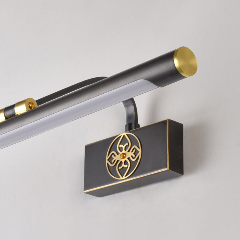 Skørter | Traditional Tube Vanity Lighting Ideas Metal Rotatable LED Wall Lamp in Gold-Black