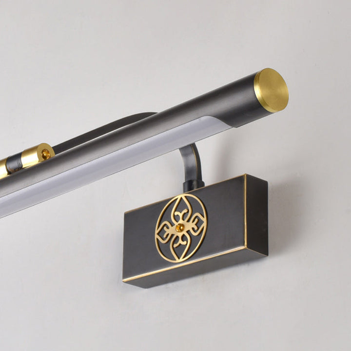 Skørter | Traditional Tube Vanity Lighting Ideas Metal Rotatable LED Wall Lamp in Gold-Black