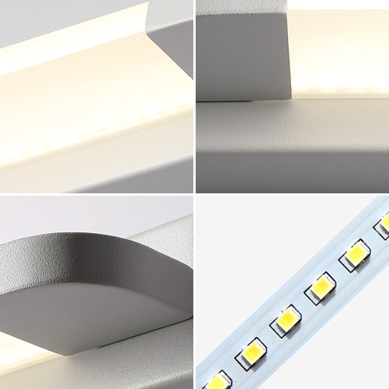 Skørter | Bar-shaped bathroom wall lamp acrylic LED cosmetic wall light with rounded corners