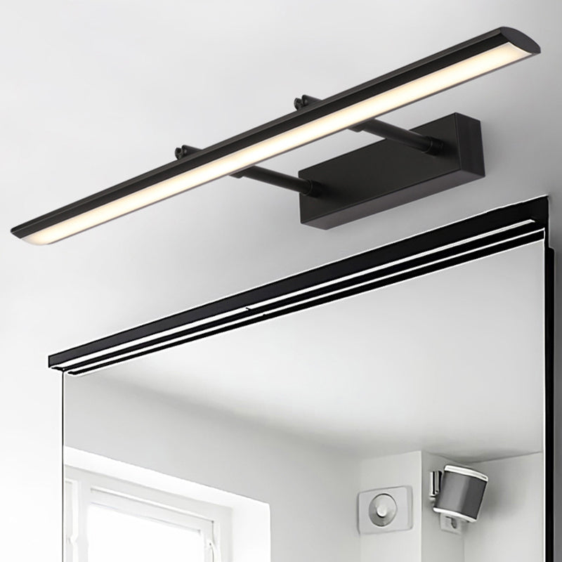 Lisslune | Modern Beam-Shaped Vanity Wall Light Stainless Steel Bathroom LED Wall Light with Adjustable Joint