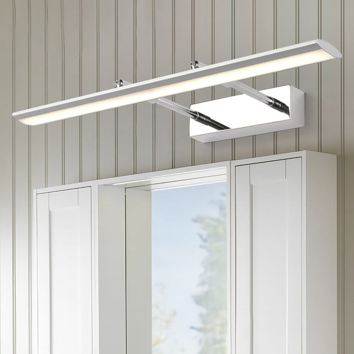 Lisslune | Modern Beam-Shaped Vanity Wall Light Stainless Steel Bathroom LED Wall Light with Adjustable Joint