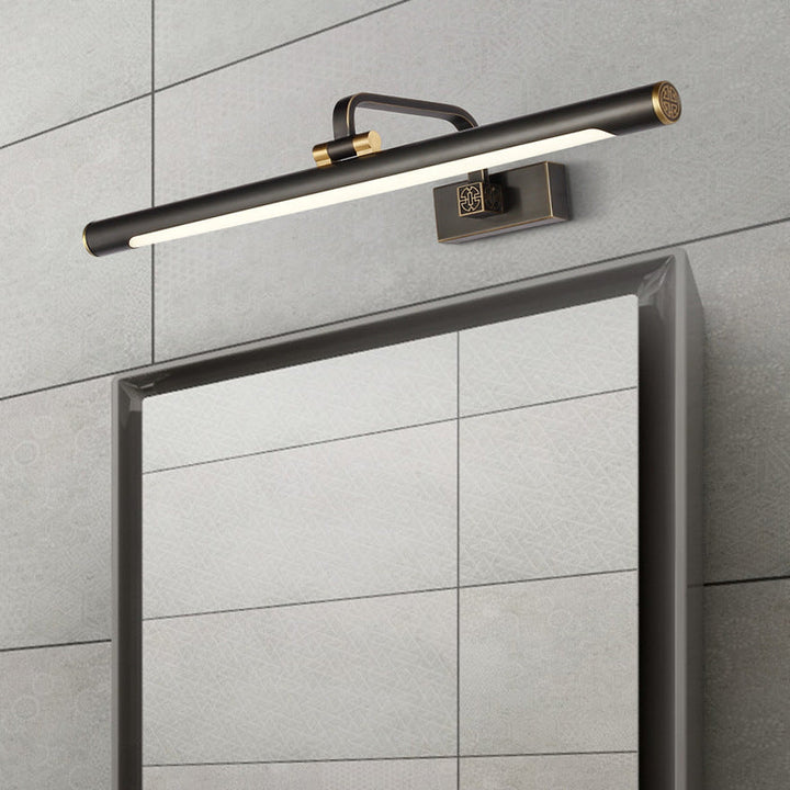 Lisslune | Tubular LED Make-up Mirror Light Traditional Black Metal Adjustable Wall Lighting Fixture