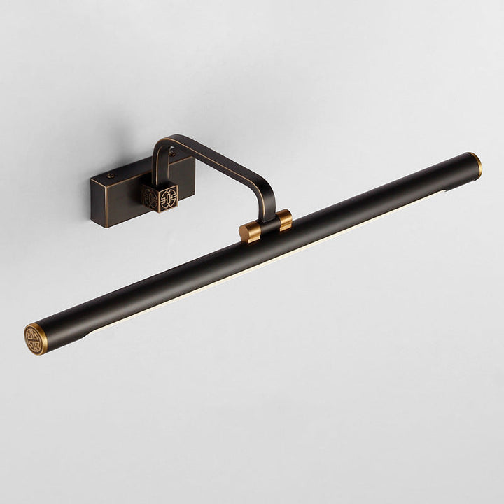 Lisslune | Tubular LED Make-up Mirror Light Traditional Black Metal Adjustable Wall Lighting Fixture