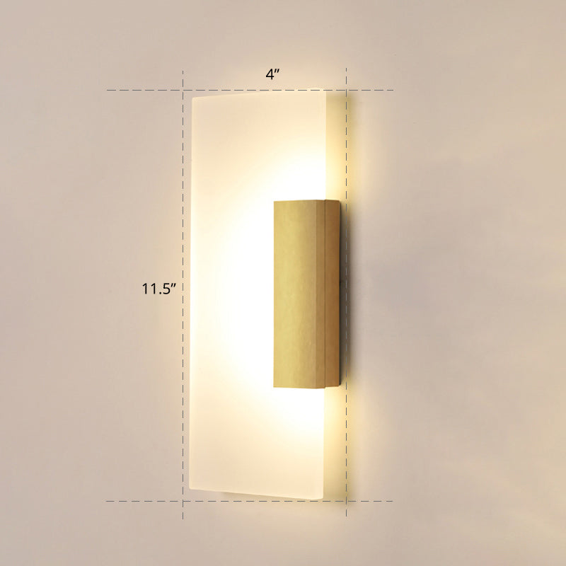 Lisslune | Rectangular Acrylic Wall Sconces Lamp Minimalism Gold LED Wall Lighting for Hallway