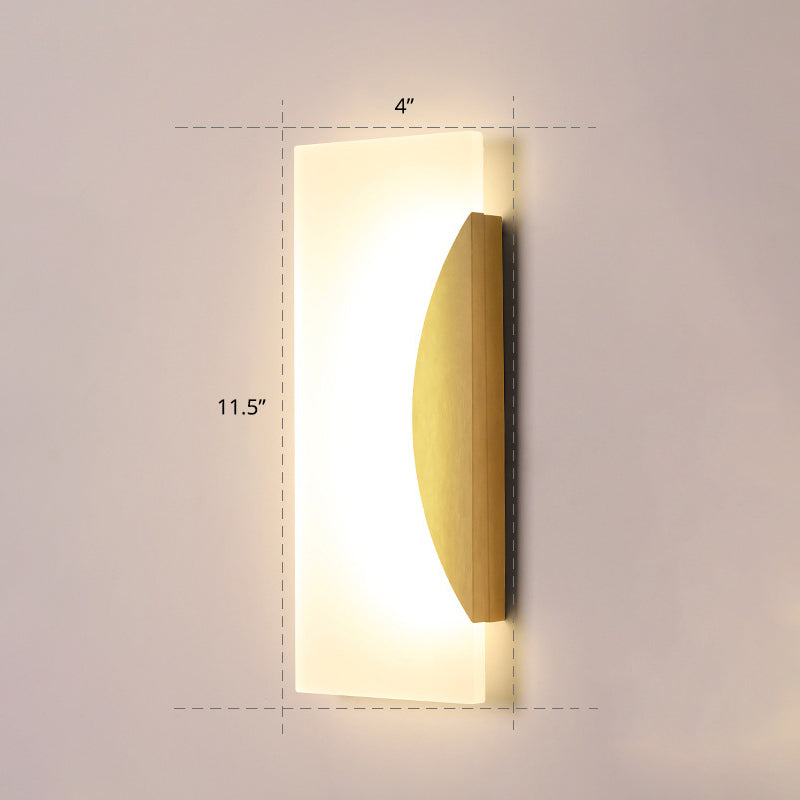 Lisslune | Rectangular Acrylic Wall Sconces Lamp Minimalism Gold LED Wall Lighting for Hallway