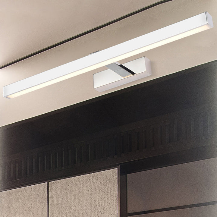 Lisslune | White bar shaped wall lamp minimalist acrylic LED wall mounted makeup light for the bathroom