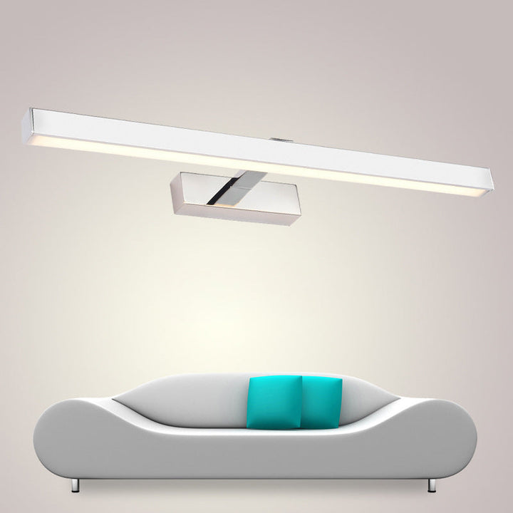 Lisslune | White bar shaped wall lamp minimalist acrylic LED wall mounted makeup light for the bathroom