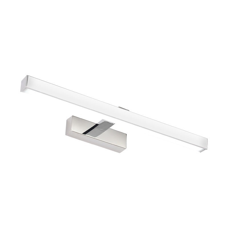 Lisslune | White bar shaped wall lamp minimalist acrylic LED wall mounted makeup light for the bathroom