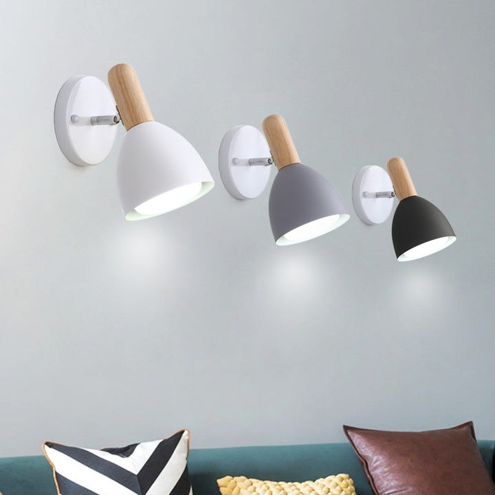 Lisslune | Children's Style Bell-Shaped Wall Light Metal 1-Lamp Bedroom Reading Light with Pivot Joint