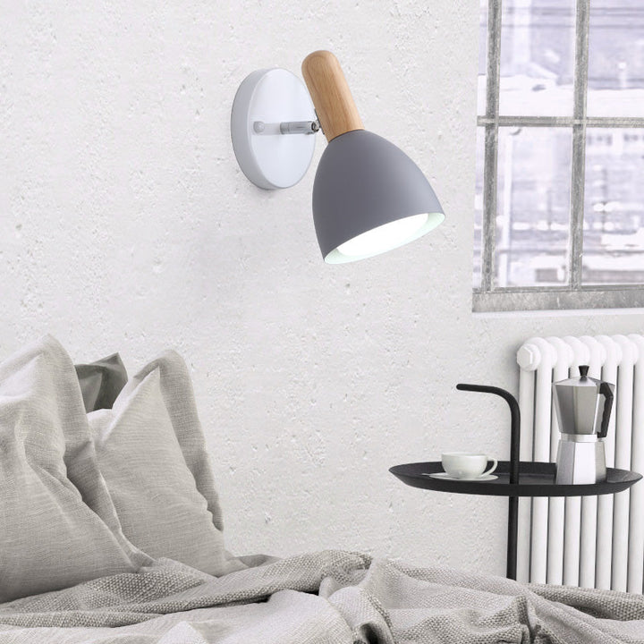 Lisslune | Children's Style Bell-Shaped Wall Light Metal 1-Lamp Bedroom Reading Light with Pivot Joint