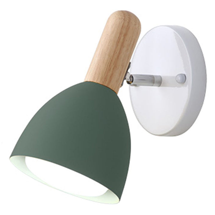 Lisslune | Children's Style Bell-Shaped Wall Light Metal 1-Lamp Bedroom Reading Light with Pivot Joint