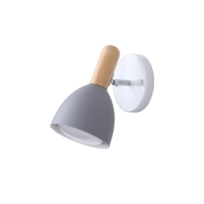 Lisslune | Children's Style Bell-Shaped Wall Light Metal 1-Lamp Bedroom Reading Light with Pivot Joint