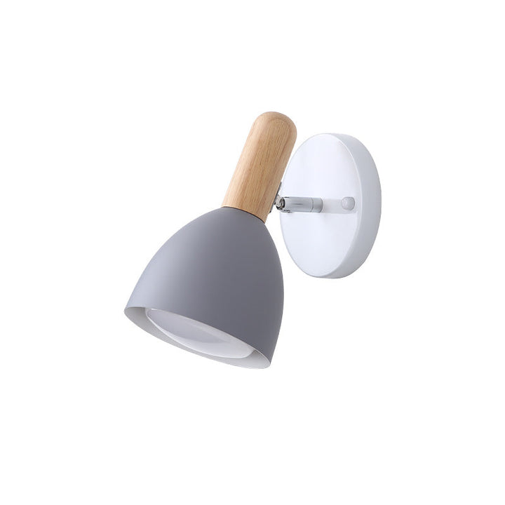 Lisslune | Children's Style Bell-Shaped Wall Light Metal 1-Lamp Bedroom Reading Light with Pivot Joint