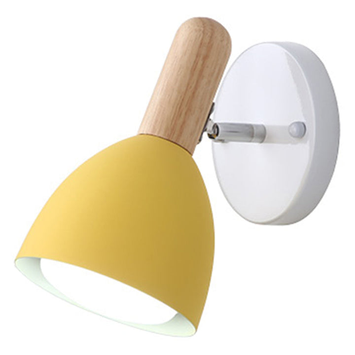 Lisslune | Children's Style Bell-Shaped Wall Light Metal 1-Lamp Bedroom Reading Light with Pivot Joint