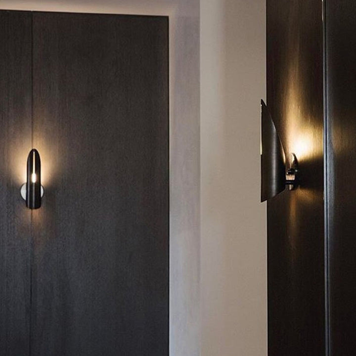 Lisslune | Angled Cut Metal Wall Light Postmodern Single Bulb Wall Light for Living Room