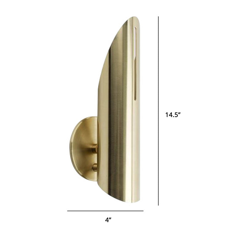 Lisslune | Angled Cut Metal Wall Light Postmodern Single Bulb Wall Light for Living Room