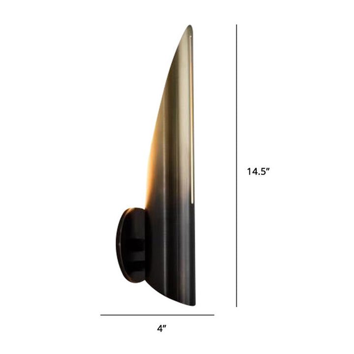 Lisslune | Angled Cut Metal Wall Light Postmodern Single Bulb Wall Light for Living Room