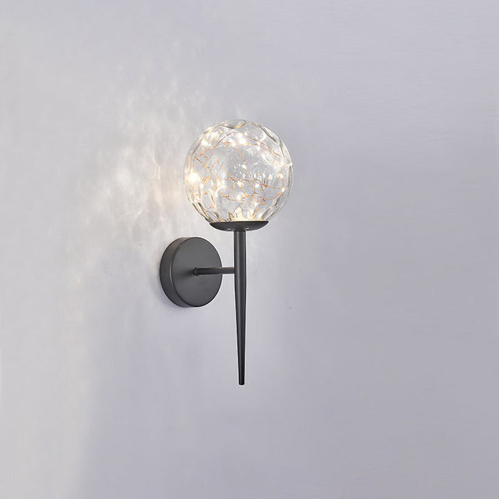 Lisslune | Living Room LED Wall Light Nordic Starry Sky Wall Light with Glass Shade