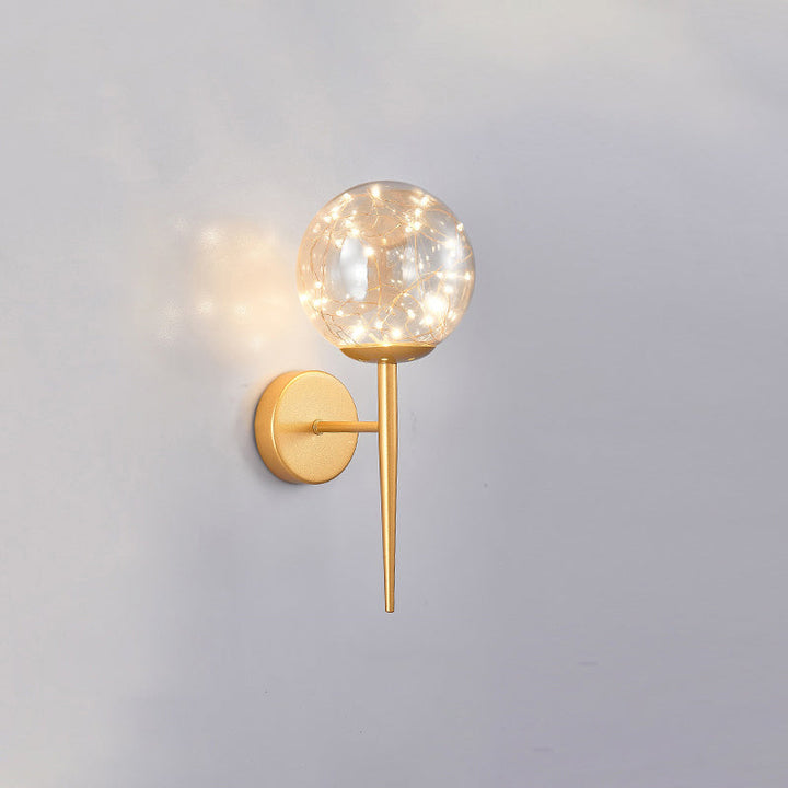 Lisslune | Living Room LED Wall Light Nordic Starry Sky Wall Light with Glass Shade