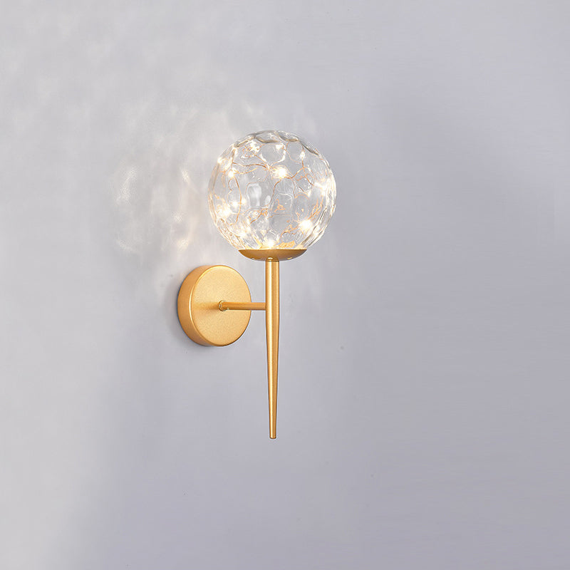 Lisslune | Living Room LED Wall Light Nordic Starry Sky Wall Light with Glass Shade