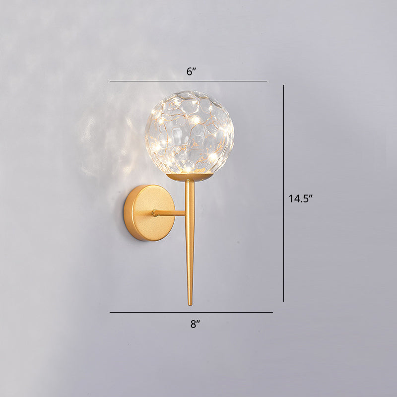 Lisslune | Living Room LED Wall Light Nordic Starry Sky Wall Light with Glass Shade