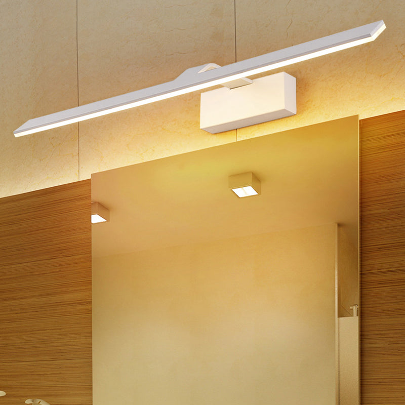 Skørter | Rectangular Bath LED Mirror Lighting Acrylic Minimalist Makeup Wall Lighting Fixture