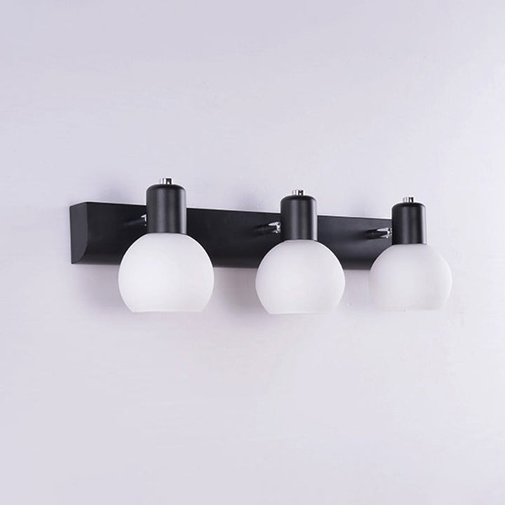 Lisslune | Dome Bath Vanity Light Fixture Minimalist Satin Opal Glass Wall Mounted Lighting