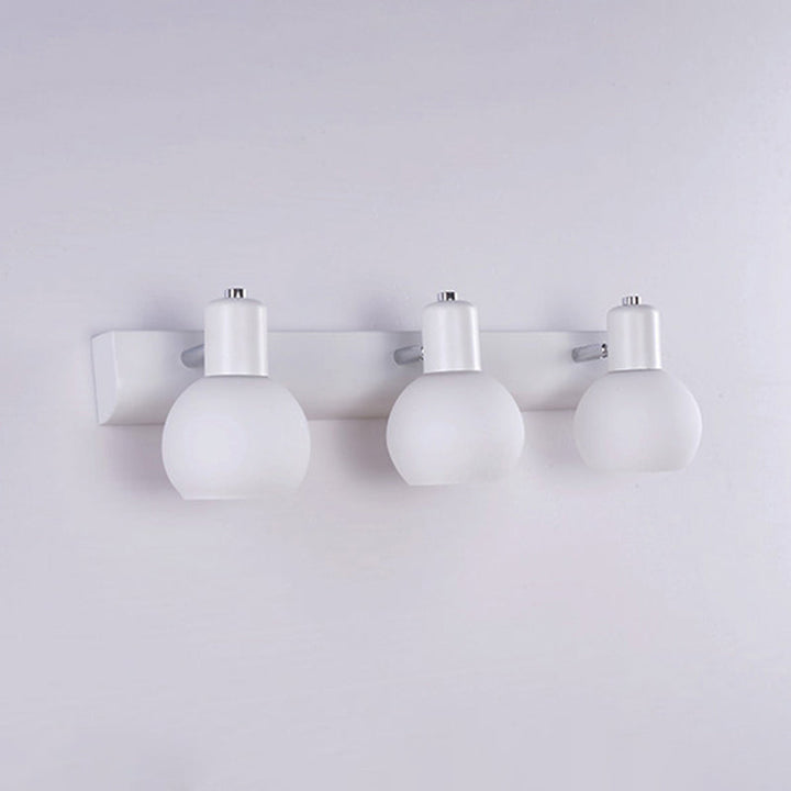 Lisslune | Dome Bath Vanity Light Fixture Minimalist Satin Opal Glass Wall Mounted Lighting