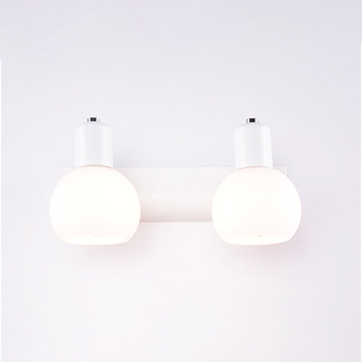 Lisslune | Dome Bath Vanity Light Fixture Minimalist Satin Opal Glass Wall Mounted Lighting
