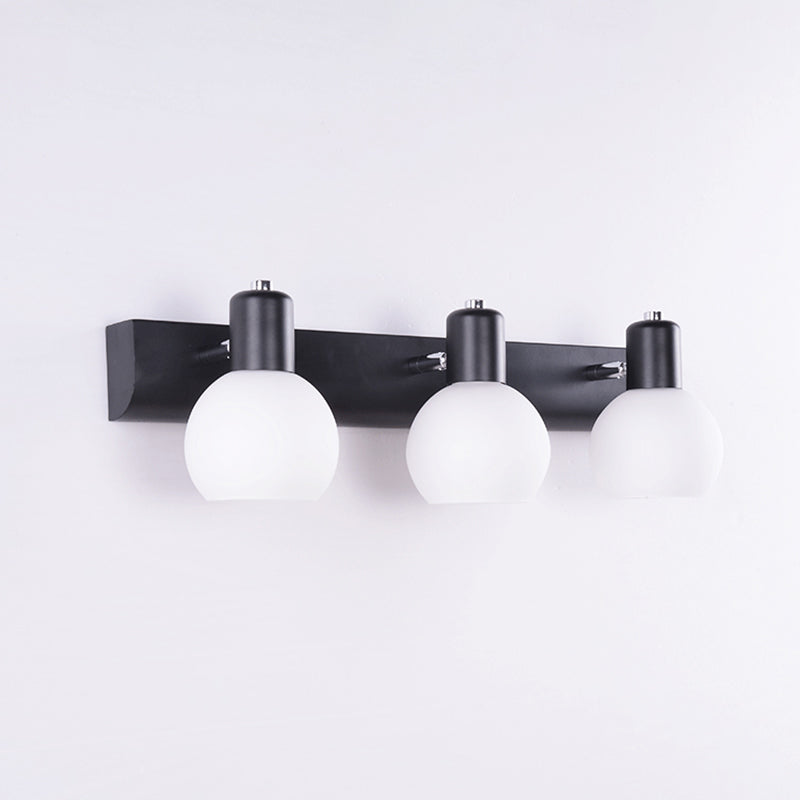 Lisslune | Dome Bath Vanity Light Fixture Minimalist Satin Opal Glass Wall Mounted Lighting