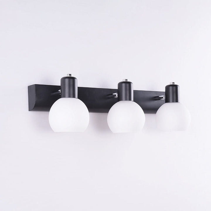 Lisslune | Dome Bath Vanity Light Fixture Minimalist Satin Opal Glass Wall Mounted Lighting