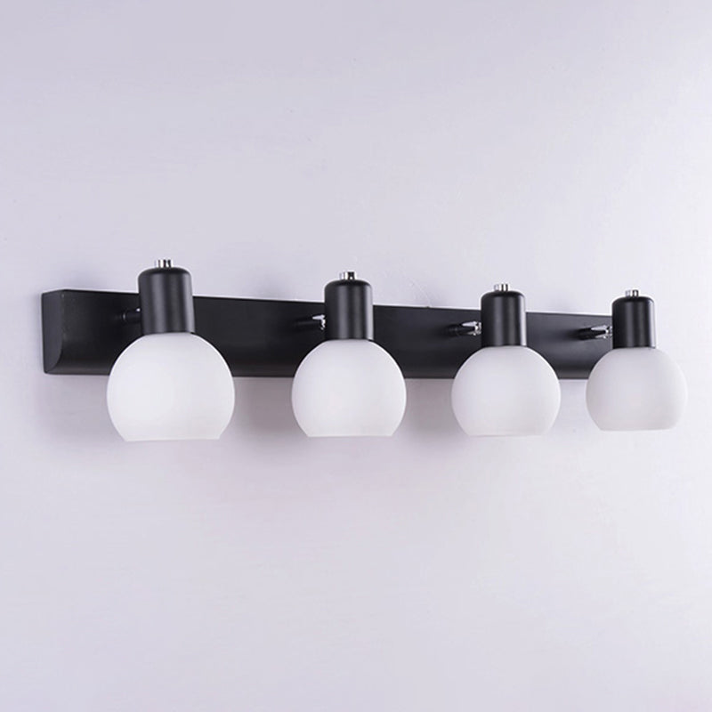 Lisslune | Dome Bath Vanity Light Fixture Minimalist Satin Opal Glass Wall Mounted Lighting