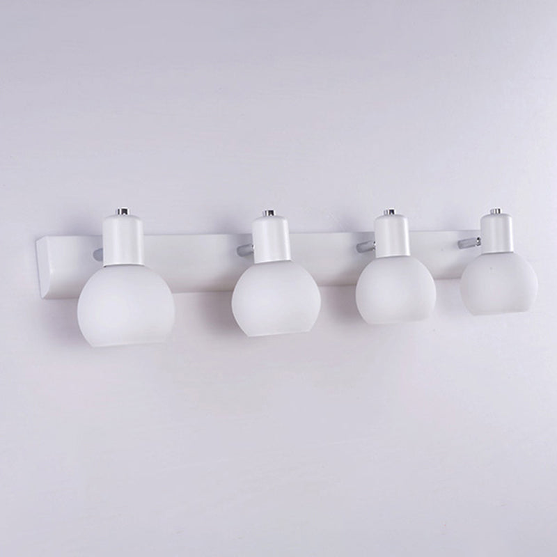 Lisslune | Dome Bath Vanity Light Fixture Minimalist Satin Opal Glass Wall Mounted Lighting