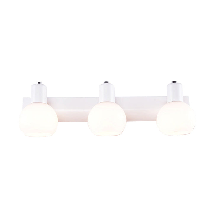 Lisslune | Dome Bath Vanity Light Fixture Minimalist Satin Opal Glass Wall Mounted Lighting