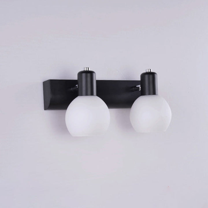 Lisslune | Dome Bath Vanity Light Fixture Minimalist Satin Opal Glass Wall Mounted Lighting