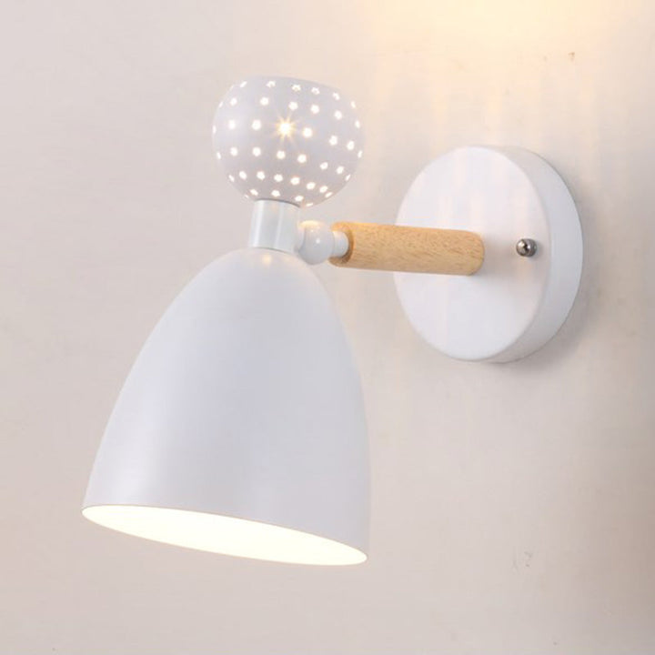 Lisslune | Creative Macaron Bell Wall Mount Light Metal 2-Light Nightstand Wall Lamp with Star Cutouts