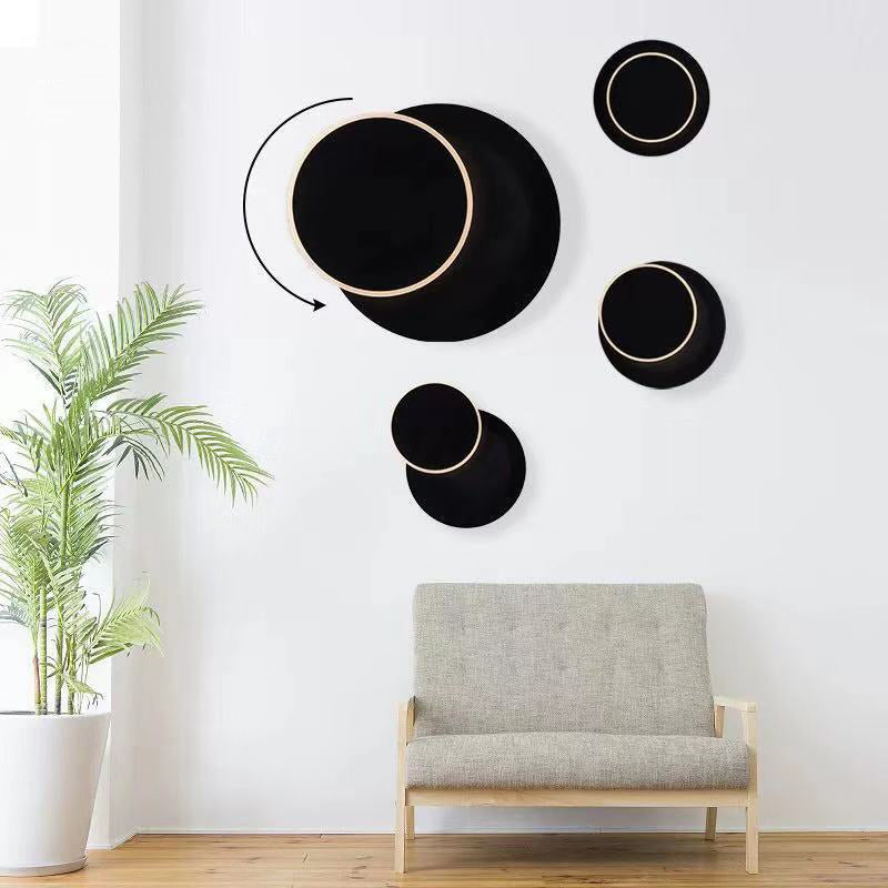 Lisslune | Adjustable geometric wall lamp minimalist metal living room LED wall lighting fixture
