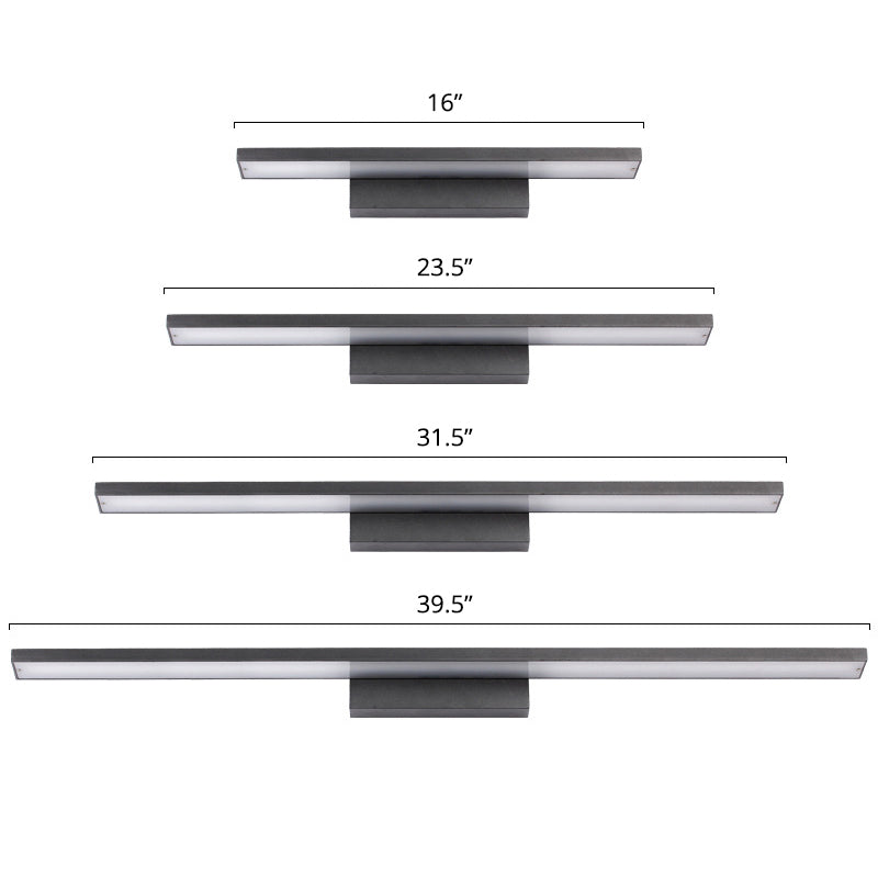 Lisslune | Modern Rectangular LED Wall Light Sconce Aluminum Bathroom Vanity Lighting Ideas