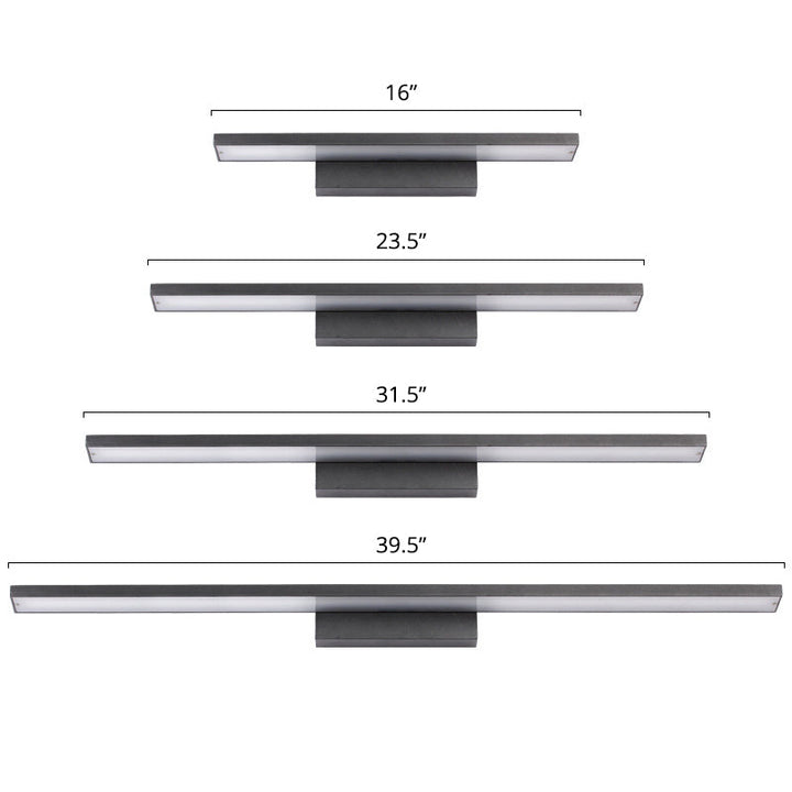 Lisslune | Modern Rectangular LED Wall Light Sconce Aluminum Bathroom Vanity Lighting Ideas