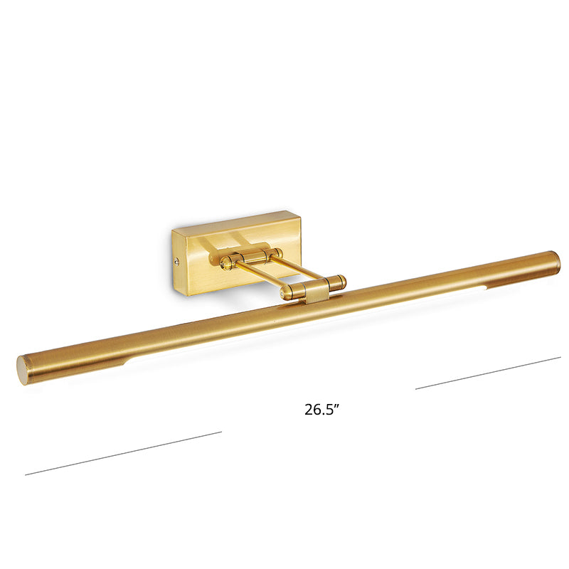 Skørter | Rotatable Tubular Vanity Wall Lamp Antique Style Metal LED Wall Mount Lighting