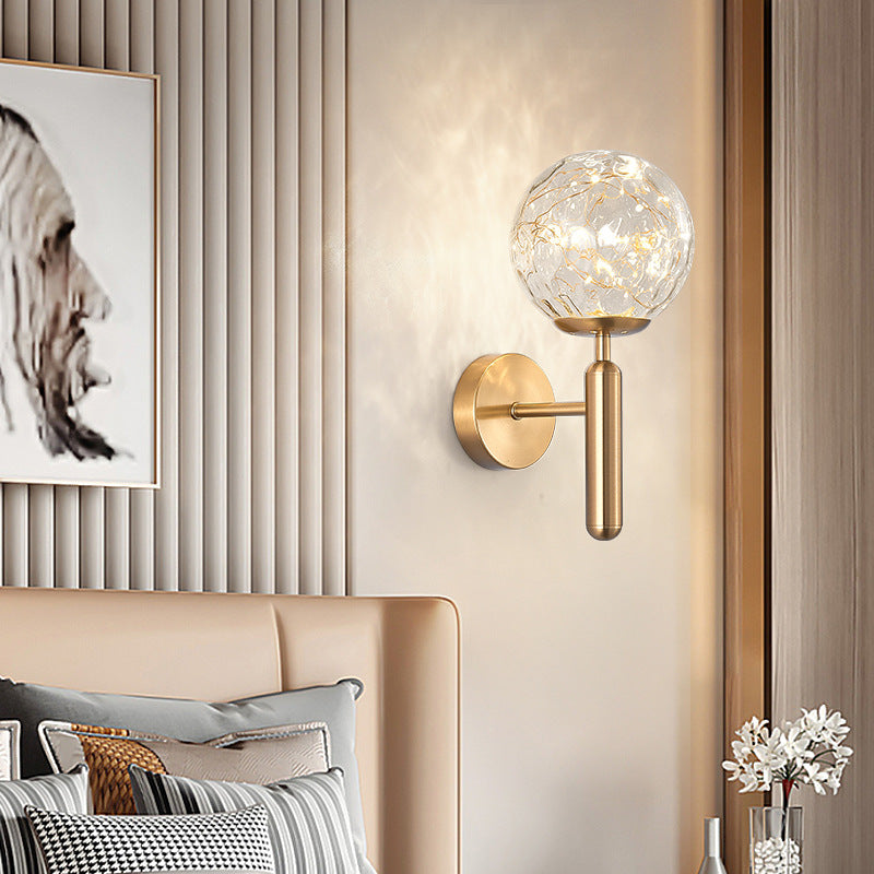 Lisslune | Postmodern Wall Light Ball LED Star Wall Lighting with Glass Shade for the Bedroom