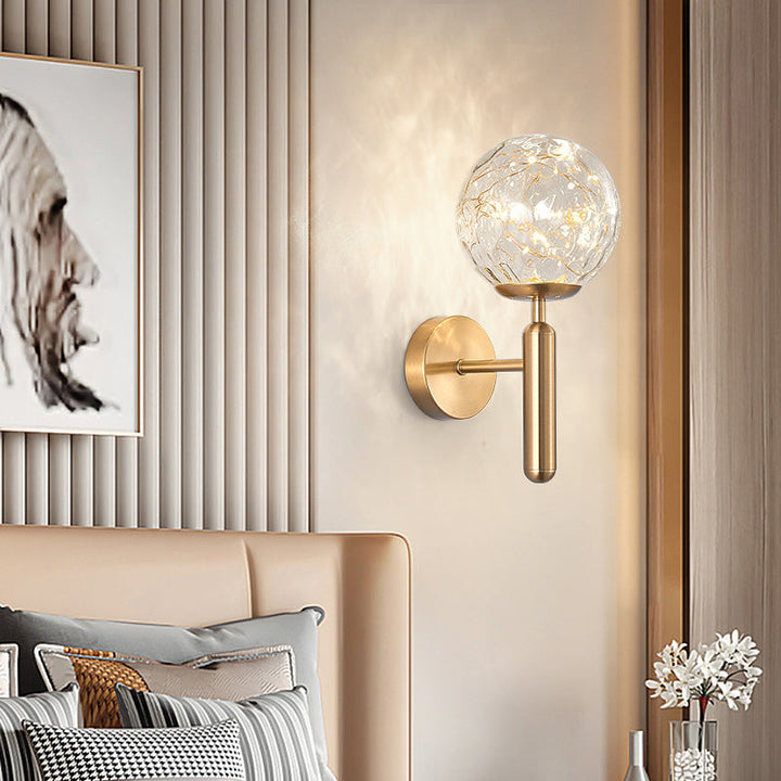 Lisslune | Postmodern Wall Light Ball LED Star Wall Lighting with Glass Shade for the Bedroom