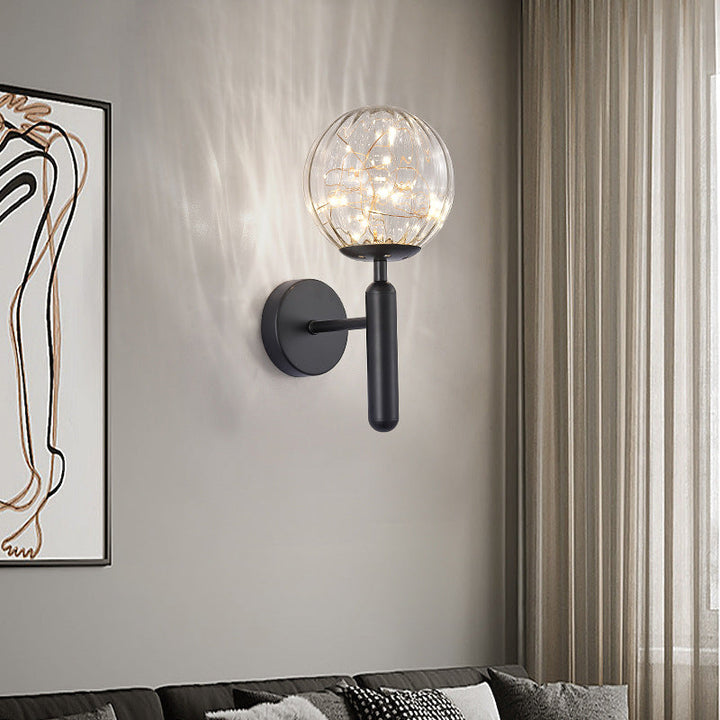 Lisslune | Postmodern Wall Light Ball LED Star Wall Lighting with Glass Shade for the Bedroom
