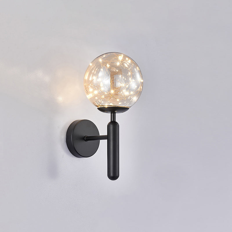Lisslune | Postmodern Wall Light Ball LED Star Wall Lighting with Glass Shade for the Bedroom