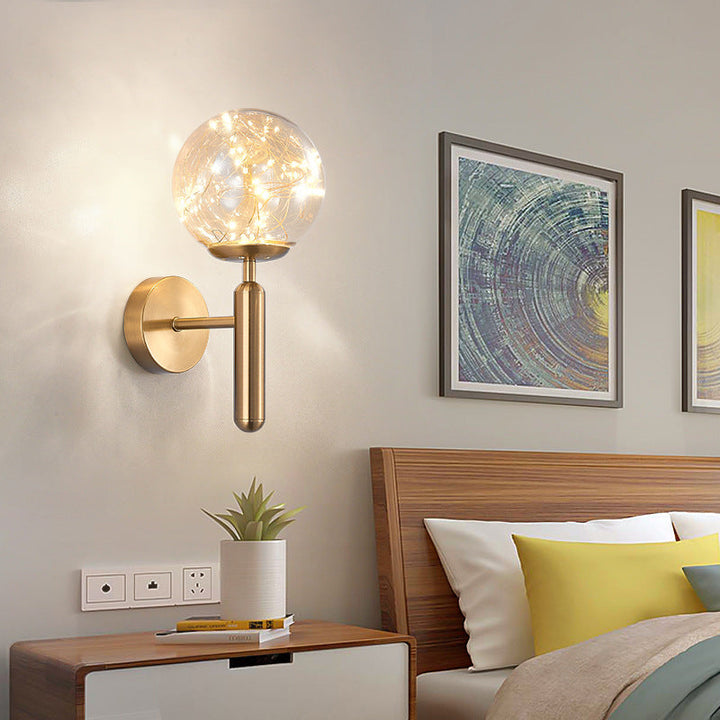 Lisslune | Postmodern Wall Light Ball LED Star Wall Lighting with Glass Shade for the Bedroom