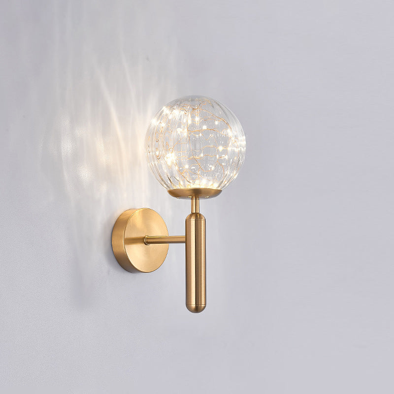 Lisslune | Postmodern Wall Light Ball LED Star Wall Lighting with Glass Shade for the Bedroom