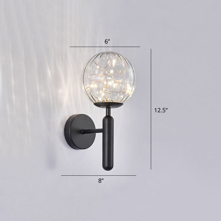 Lisslune | Postmodern Wall Light Ball LED Star Wall Lighting with Glass Shade for the Bedroom