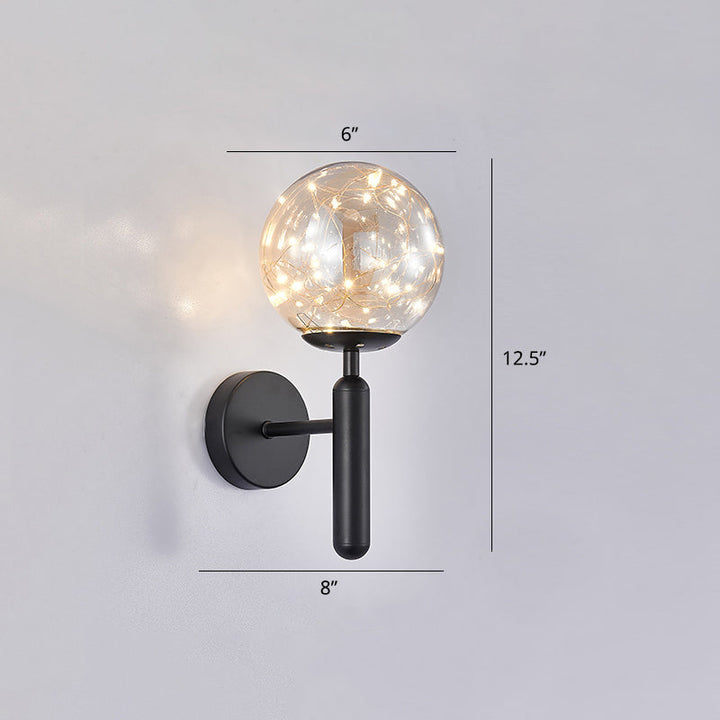 Lisslune | Postmodern Wall Light Ball LED Star Wall Lighting with Glass Shade for the Bedroom