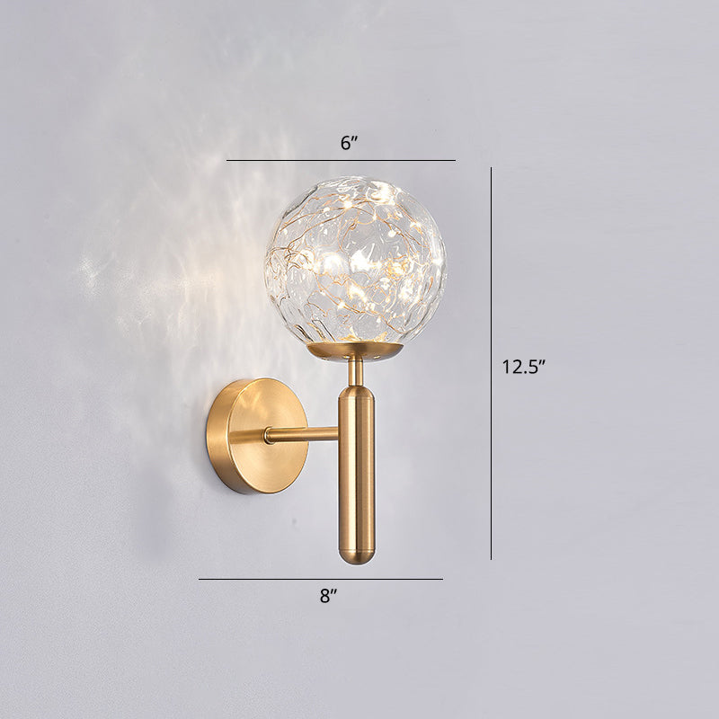 Lisslune | Postmodern Wall Light Ball LED Star Wall Lighting with Glass Shade for the Bedroom